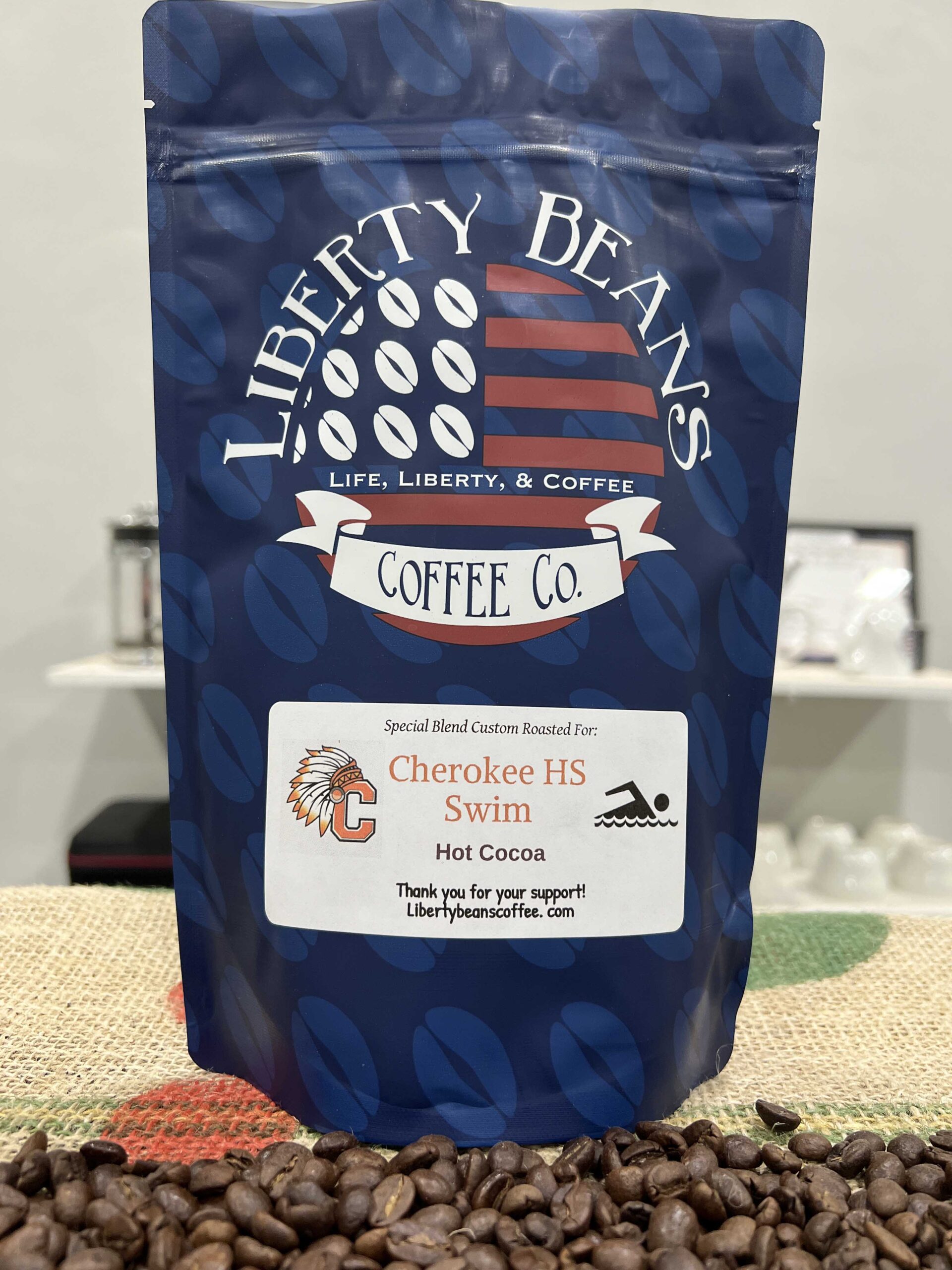 Cherokee Swim Team Fundraiser Hot Cocoa Liberty Beans Coffee Company
