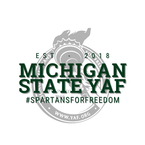 Michigan State YAF logo with Spartan helmet.