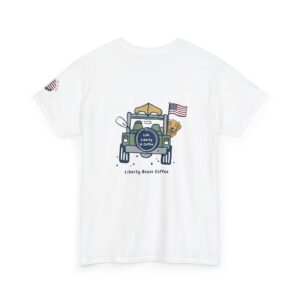 Liberty Bean Coffee Jeep Graphic Tee — “Liberty Bean Coffee” Logo
