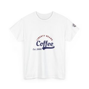 Coffee Logo Tee — "Liberty Beans Coffee Est. 2000" Casual Cafe T-Shirt