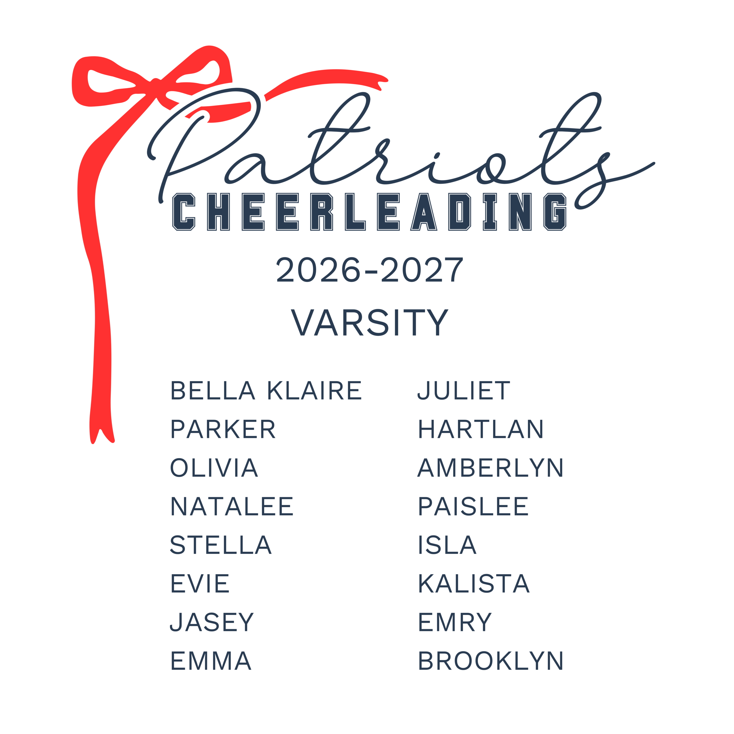 CHEF Patriots Varsity Cheer Squad